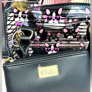 NWT brand new Betsey Johnson purse with change pouch and puppy accessory
